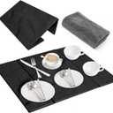 Dish Drying Mat Large Stone Dish Drying Mat For Kitchen Counter Collapsible Quick-Drying Sleek Diatomaceous Versatile Stone Drying Mats For Cups Dishes Bottles Marble (black, 16"19")