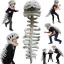 LUMIXA Dinosaur Skeleton Plush Costume - Cozy 3D Spinosaurus Outfit Wearable Cuddly Toy for Dress Up & Play
