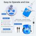 Portable Shower for Camping, Rechargeable Portable Camping Shower Pump with USB-C, Camp Shower with 3 Spray Modes, Outdoor Shower Kit for Camping, RV, Travel, Pet Bath, Watering Plants (+ Mesh Bag)