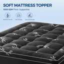 Mattress Topper King Size, Cooling Extra Thick Breathable Viscose Made from Bamboo Mattress pad, Soft Quilted Fitted Mattress Cover with 1000 GSM Down Alternative Fill (8-21Deep Pocket) Dark Gray