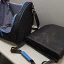 Ski Bag and Boot Bag Combo, Padded Skis Bag for Air Travel, Safety Reinforce Ski Carrier Bag Fits for Skis Up to 200 CM and Boots Up To Size US13, Water- resistant Ski Travel Bag (Black & Blue)