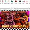 Freddy's Backdrop, 5 Nights Party Background Photo Booth Banner Large Fabric Artistic for Birthday Party Decorations (Red)
