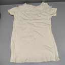 LessonZoo 3 Pack Girls Short Sleeve Shirts Ribbed Knit Cotton Slim Fit T Shirts Basic Boat Neck Tops Casual Summer Tees(Cream, Dark Green, Orange,11-12 Years)