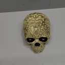 UJOY Creative Skull Flowers Sculpture 8.1'' Human Head Skeleton Statue Collectible Halloween Decoration Home Decor