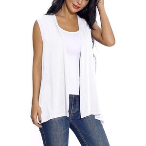 Women's Sleeveless Open Front Cardigan Vest Lightweight Cool Coat, Size S