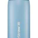 LifeStraw Go Series – Insulated Stainless Steel Water Filter Bottle for Travel and Everyday Use, Removes Bacteria, Parasites and Microplastics, Improves Taste, 18oz Icelandic Blue