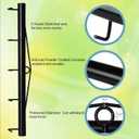 Chain Link Fabric Fence Stretcher,5-Thicken Hook Bar,31.5 Inch Woven Wire Stretcher,Fence Stretcher Tool,Steel,Black