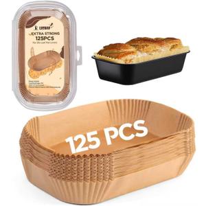 Loaf Liners for Baking, Loaf Liners, Baking Liners, Banana Bread Packaging, Loaf Pan Liner, Parchment Paper for Loaf Pans, Pan Liners, Parchment Paper Liners (9" x 5" Rectangle 125pcs)