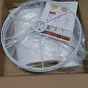 Drum Lamp Shades (Spider Fitter & E27/E26/E14 Fitter) for Table Lamps 13" Top x 13" Bottom x 9.8" High White Lampshade Set of 2 Lamp Shade for Floor Lamps Bedside Lamps, White, Assembly Required