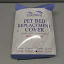 Dog Bed Covers Replacement Washable (Cover Only), Waterproof Warm Dog Mattress Cover Plush Dog Bed Cover-Easy to Remove, Plush Dog Pillow Cover, Soft and Comfortable Puppy Pet Bed Cover (32 x 44 x 6inch, White)