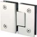 Alise Glass Shower Door Hinges, 180 Degree Shower Door Hinges for Glass Doors, Heavy Duty Stainless Steel Cabinet Hinges, Frameless Shower Doors Hardware Replacement Part, Polished Chrome