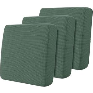 Hokway 3Piece Couch Cushion Slipcovers Stretch Reversible Cushion Protector Slipcovers Sofa Cushion Protector Covers (Celadon,Small-3PC)