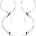 Handmade Spiral Threader Earrings Sterling Silver Hypoallergenic Twisted Pull Through Drop Dangle Earrings for Women - Silver & Gold