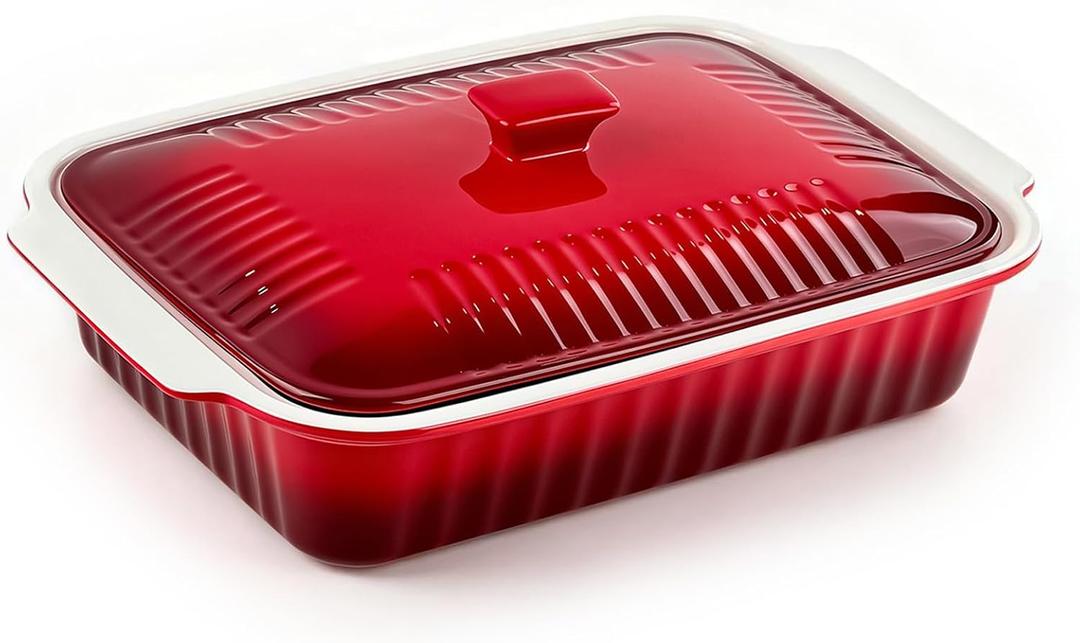 Large Baking Dish with Lid, 5.5 Quart, 13.5x9 inch
