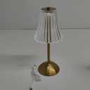 Vintage Lamp,2000mAh Rechargeable Lamps Cordless Lamp,3 Colors+10 Brightness Small Battery Operated Lamps for Bedroom (Gold-Rose)