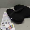 C CUSHION LAB Extra Dense Lumbar Pillow - Patented Ergonomic Multi-Region Firm Back Support for Lower Back Pain Relief - Lumbar Support Cushion with Strap for Office Chair, Car, Sofa, Plane - Black