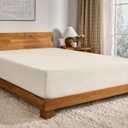 Bare Home Flannel Fitted Bottom Sheet 100% Cotton Twin Extra Long, Velvety Soft Heavyweight - Double Brushed Flannel - Deep Pocket (Twin XL, Sand)