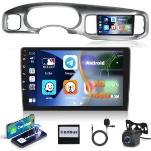 HiFi 2+64G Inefala for Dodge Charger 2011-2014 Android Car Radio Stereo with Wireless Carplay Android Auto, 9 Inch HD Touch Screen with GPS WiFi Bluetooth FM/RDS SWC Canbus MIC Backup Camera