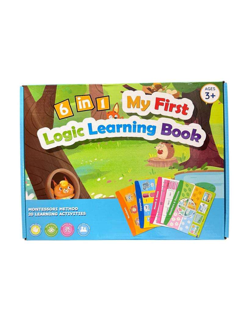 6 in 1 My First Logic Learning Book, Ages 3+ , 20 Learning Activities