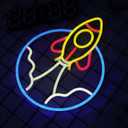 CoolGift Mart Rocket Neon Sign, LED Light Room Decor, USB Powered Light Up Space Element Universe Theme Decoration, for Bedroom Living Room Gaming Room Man Cave Home Party Birthday Gift for Teen Boys