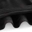 SweatyRocks Women's Casual V Neck Short Sleeve Soild Basic Crop Top T-Shirt (Medium, Black-3)