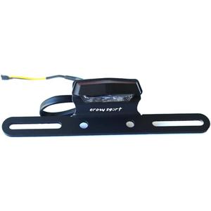 crazy sport 12V Universal License Plate LED Light ATV Lamp Bracket Car Motorcycle Rear Light (black)