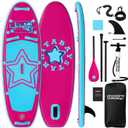 Kids Paddle Board with SUP Accessories, Child Paddle Board Durable, Lightweight, Stable Design, Wide Non-Slip Deck, 7.6ft 8ft 9.6ft Inflatable Paddle Boards for Kids & Youth