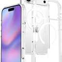 Magnetic Clear Case for iPhone 17 Pro Max, Shockproof Full-Body TPU+PC Hybrid Cover, Anti-Scratch Anti-Drop Transparent Protective Phone Case for iPhone 17 Pro Max