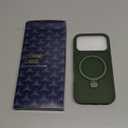 Magnetic for iPhone 17 Pro Case with Ring Stand, [10 FT Drop Protection] [Velvety Touch] Slim Translucent Matte Back Shockproof Phone Case for iPhone 17 Pro 6.3'', Midnight Green