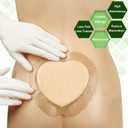 Sacrum Silicone Foam Dressing with Gentle Border for Sacral Ulcer, Pressure Ulcer, Butt Bed Sore, Size 7''x7'' (4.9''x5.3'' Pad), 5 Pack, High Absorbency Silicone Adhesive Wound Bandage by NeuHeils