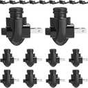 Tuanse 10 Sets Plug in Night Light Module Night Light Base with Shade Mounting Clip Plastic Lights Rotating Base for Making Your Own Decorative (Black)