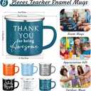 Sieral 6 Pcs Employee Appreciation Gifts Bulk Thank You Mugs 12 oz Inspirational Enamel Coffee Mugs Appreciation Gift for Graduation Nurse Teacher Volunteer Coworker Team Office Staff