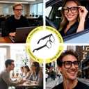AI Smart Glasses with Camera 1080P HD Video & Audio, Real-Time Translation, ChatGPT Assistant, Bluetooth Smart Sunglasses with Noise Reduction, Prescription Lenses Compatible