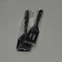 Mini Small Spatula, 2 Pieces Flexible Nonstick Brownie Silicone Tiny Spatula (Black)