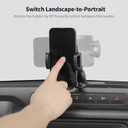 Linskip Dashboard Universal Phone Mount & Smart Phone Holder for 2021-2026 Ford Bronco Raptor & Bronco Accessories 2/4 Door, Rotates Vertical and Horizontal, One-Hand Operation, Interior Accessories