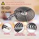 GE Drip Pans and Stove Burner Element Unit Set, Perfectly Fit WB30M1 & WB30M2 -Replacement for GE Hotpoint Stove Top