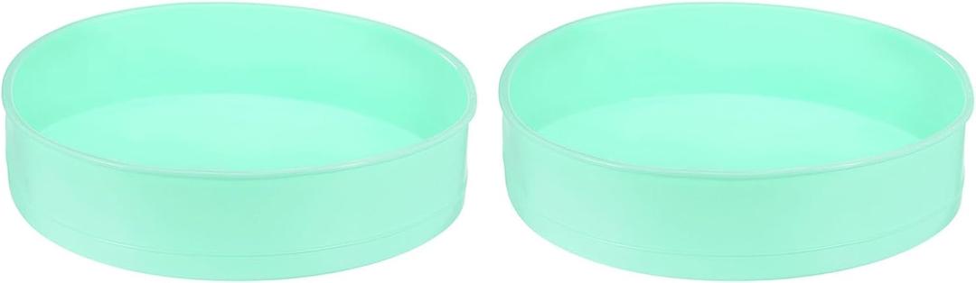 UXCELL 2-Piece Round Silicone Cake Molds, 9.8 Inch Nonstick & Quick Release for Layer, Smash & Cheese Cake, Light Green