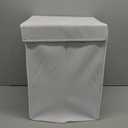 Storage Bins with Lids, Collapsible Linen Fabric Boxes Organizer Containers with Lid Foldable Storage Box Basket for Closet, Shelves, Home, Office, 12" x 12"