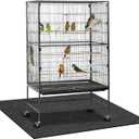 Nuanchu Large Bird Cage Mat, 48 x 36 Inch Under Pet Cage Mat, Absorbent/Waterproof Felt Pad for Bird Cages, Reptile Aquariums, Dog Kennels, with Non-Slip Backing for Hard Floors and Surfaces