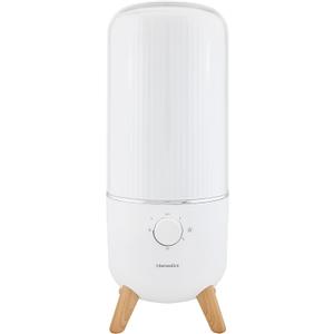 Homedics Ultrasonic Humidifier, Bedrooms and Home Offices, 0.97-Gallon Tank, 45-Hour Runtime, Visible Ultra-Quiet Cool Mist, Aromatherapy, Demineralization Cartridge, Night-Light, Auto-Off, White