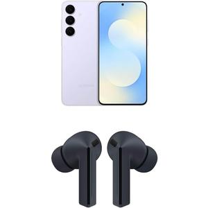 SAMSUNG Galaxy S25 FE 128GB Unlocked AI Smartphone, Icyblue w/Galaxy Buds 3 FE True Wireless Bluetooth Earbuds, Black