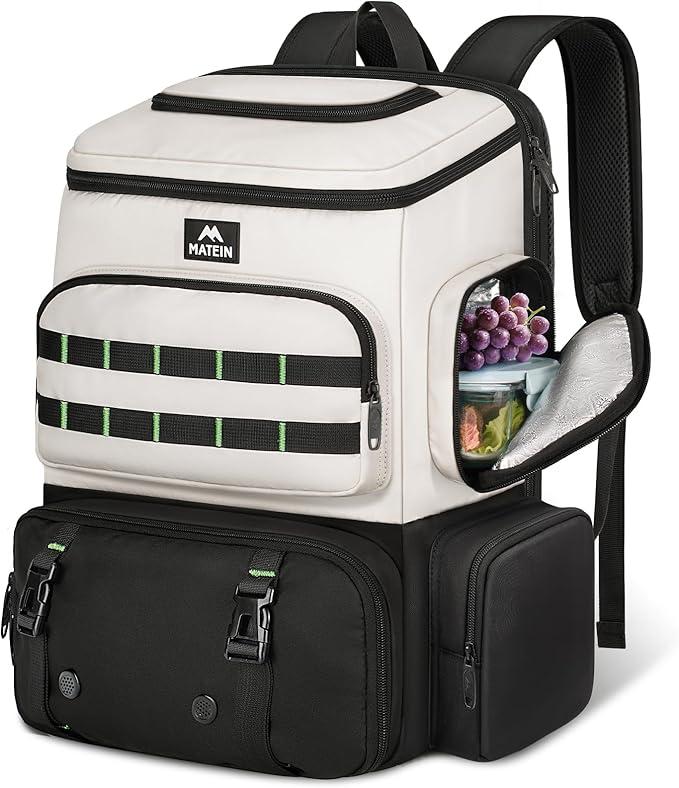 MATEIN Work Backpack with Detachable Lunch Compartment, Large Gym Backpack with Lunch Box, Water Resistant 17 Inch Laptop Back Pack with Shoe Pouch, Insulated Cooler Bag for Workout Commute Meal Prep