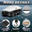 Hail Protector Car Cover SUV, Multi-Layer Cotton Padded Half Car Cover, Thickened Top Protection for Hail, Snow & Impact, Fits SUV L