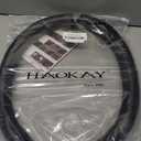 Haokay Heavy Duty Pure Cowhide Steering Wheel Cover, Black Genuine Leather Steering Wheel Cover Men Women Universal 14.5 to 15 Inch
