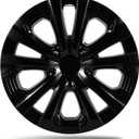 15 Inch Gloss Black Hubcaps for 2016-2022 Toyota Prius, 2017-2022 Prius Prime, 2020-2024 Corolla Hybrid LE, Fits OEM Alloy Wheel 42611-47441, Direct Replacement Wheel Covers, 4-Pack