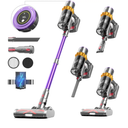 Cordless Vacuum Cleaner, 550W/45Kpa/70Mins Vacuum Cleaners for Home, Stick Vacuum Cordless with Low Noise, LED Screen, Wall Mount Charging,1.6L Dust Cup, Rechargeable Vacuum Pet Hair/Carpet/Hardfloor