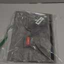 Linen 4 Pockets Bedside Caddy, Bedside Storage Organizer with Water Bottle Holder for Magazine, Remotes, Phone (Grey)