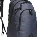 adidas Defender 5 Team Sports Backpack (33L) Durable Large Athletic Gym Laptop Travel Bag, Twill Onix Grey/Black, One Size