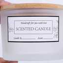 CONNOO 5-Pack 16 oz Candle Jars - 3-Wick Frosted Empty Glass Wide Mouth Candle Jars Come with Bamboo Lids, Sticky Warning Labels, and a Candle Wick Kit for Candle Making - Dishwasher Safe