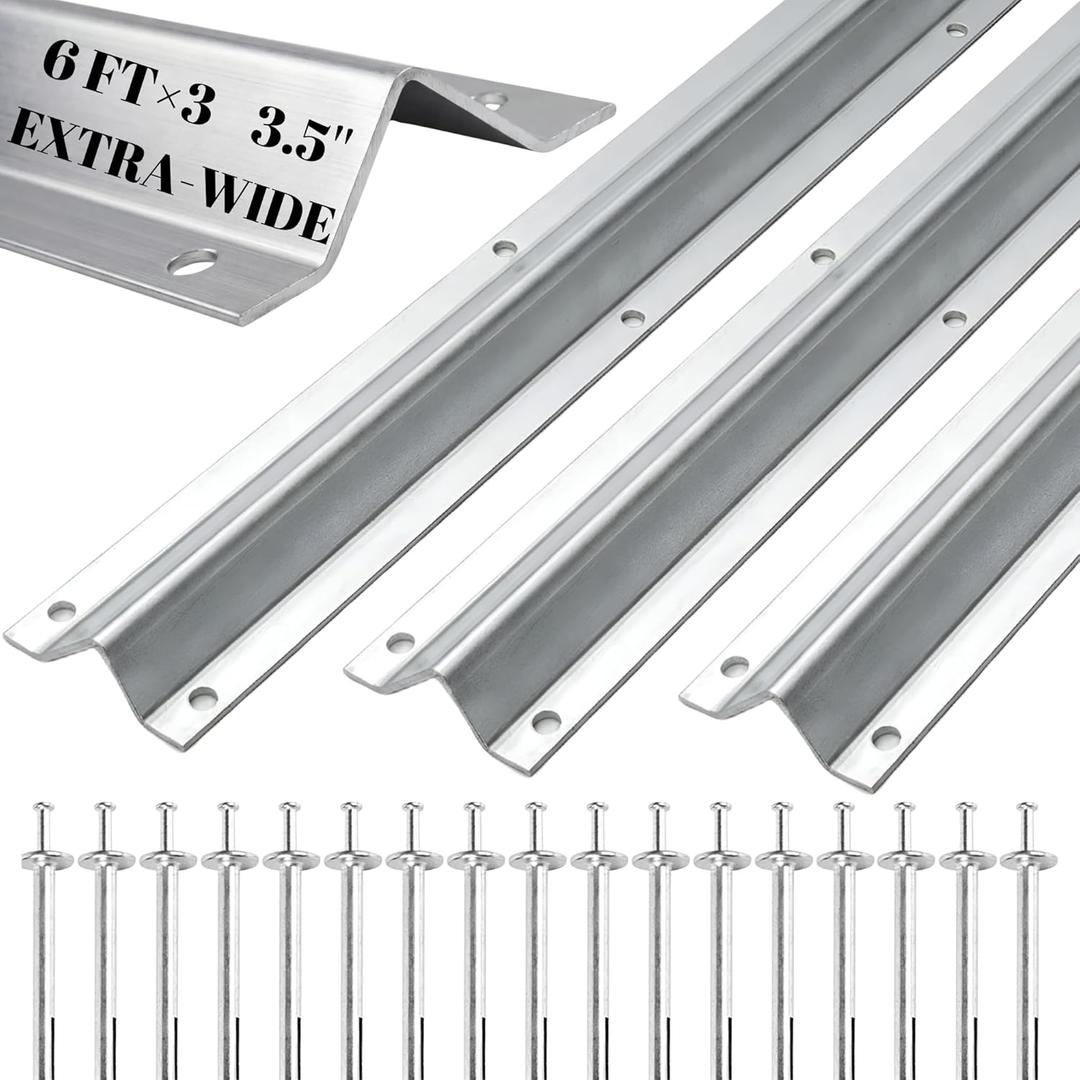 18FT Extra Wide Heavy Duty V Track (6FT3), Sliding Gate Track Compatible with 4&6'' Large V-Groove Rollers,Smooth Sliding Without Colliding with Anchor Bolts, Including Hammer-Type Anchor Bolts